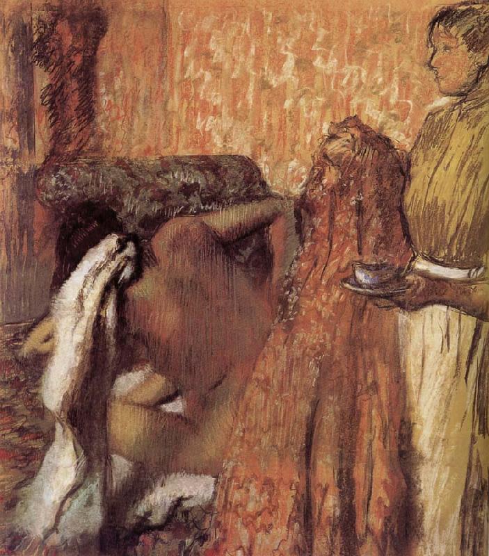 Edgar Degas breakfast after the bath France oil painting art